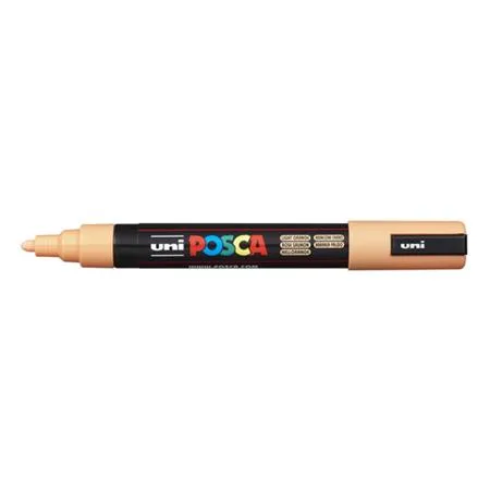 Dekoračný popisovač, 1,8-2,5 mm, UNI "Posca PC-5M", svetlooranžový (54) 2