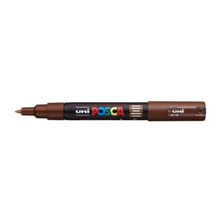Dekoračný popisovač, 0,7-1,0 mm, UNI "Posca PC-1M", hnedý 2