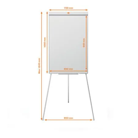 Flipchartová tabuľa, magnetický povrch, 67,5x100 cm, NOBO 5