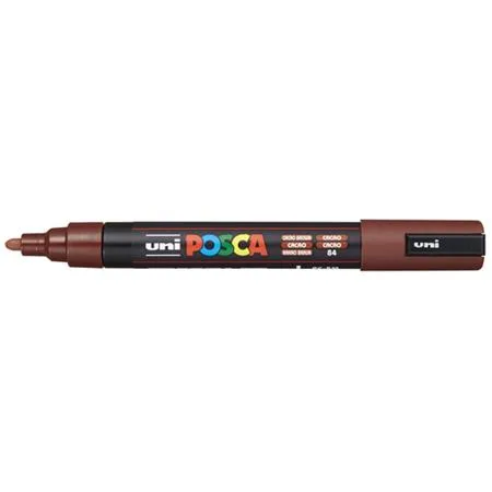 Dekoračný popisovač, 1,8-2,5 mm, UNI "Posca PC-5M", kakaovo hnedý (84) 2