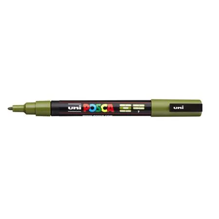 Dekoračný popisovač, 0,9-1,3 mm, UNI "Posca PC-3M", khaki 2
