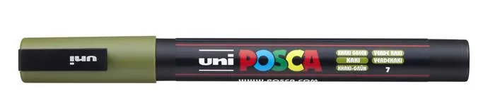 Dekoračný popisovač, 0,9-1,3 mm, UNI "Posca PC-3M", khaki