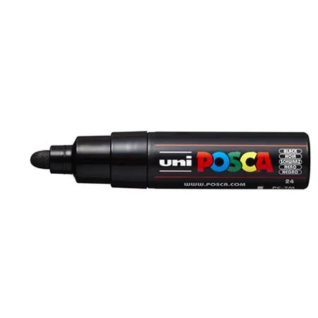 Dekoračný popisovač, 4,5-5,5 mm, UNI "Posca PC-7M", čierna 2