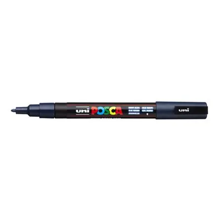 Dekoračný popisovač, 0,9-1,3 mm, UNI "Posca PC-3M", morská modrá 2