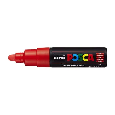 Dekoračný popisovač, 4,5-5,5 mm, UNI "Posca PC-7M", červená 2