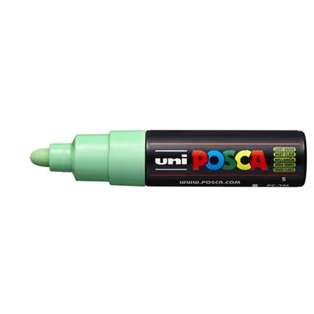 Dekoračný popisovač, 4,5-5,5 mm, UNI "Posca PC-7M", svetlozelená 2