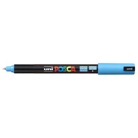 Dekoračný popisovač, 0,7 mm, UNI "Posca PC-1MR", svetlomodrá 2