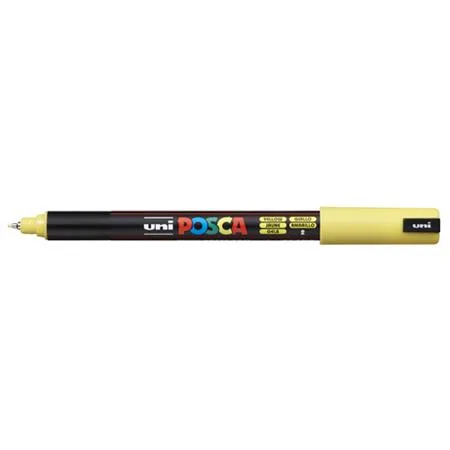 Dekoračný popisovač, 0,7 mm, UNI "Posca PC-1MR", žltá 2