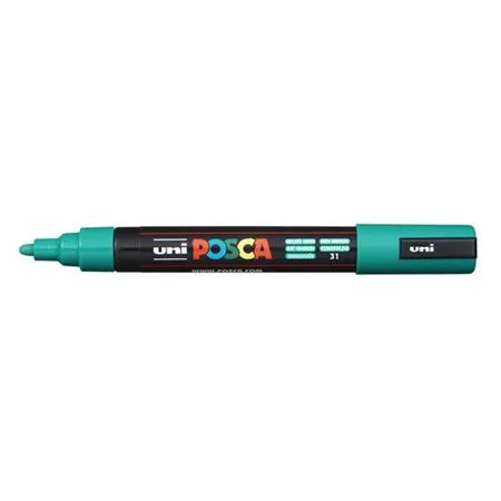 Dekoračný popisovač, 1,8-2,5 mm, UNI "Posca PC-5M", smaragdovo zelený (31) 2