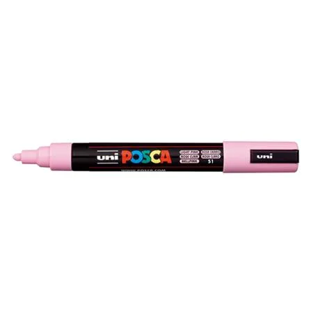 Dekoračný popisovač, 1,8-2,5 mm, UNI "Posca PC-5M", svetloružový (51) 2