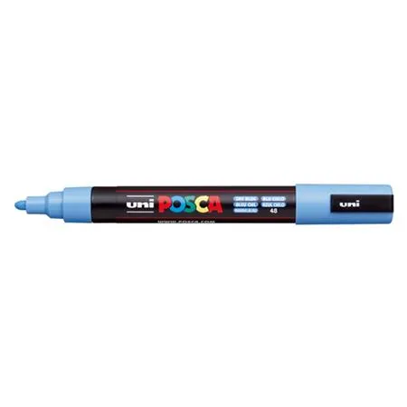 Dekoračný popisovač, 1,8-2,5 mm, UNI "Posca PC-5M", sky modrý (48) 2