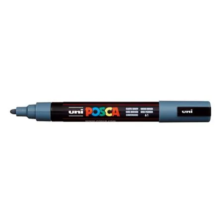 Dekoračný popisovač, 1,8-2,5 mm, UNI "Posca PC-5M", bridlicovo sivý (61) 2