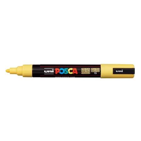 Dekoračný popisovač, 1,8-2,5 mm, UNI "Posca PC-5M", slameno žltý (73) 2