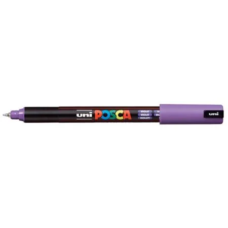 Dekoračný popisovač, 0,7 mm, UNI "Posca PC-1MR", fialová 2