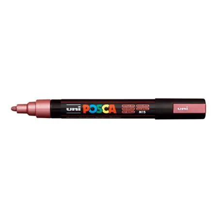 Dekoračný popisovač, 1,8-2,5 mm, UNI "Posca PC-5M", metalický červenáý (15) 2