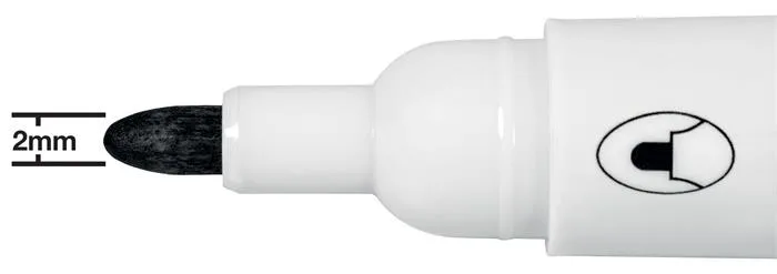 Popisovač na tabule, kužeľový hrot, 2 mm, 10 ks, NOBO "Glide", čierna 3