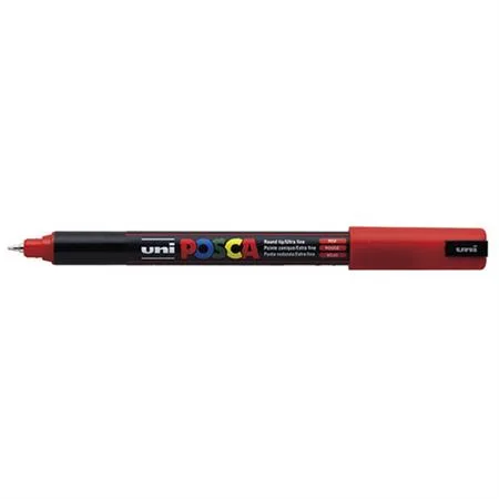Dekoračný popisovač, 0,7 mm, UNI "Posca PC-1MR", červená 2