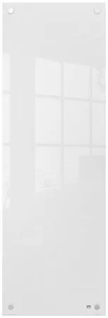 Odkazová tabuľa, sklenená, nástenná, úzka, 30x90 cm, NOBO "Home", biela 2
