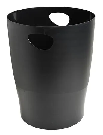 Odpadkový kôš, 15 l, PP, EXACOMPTA "Ecobin Economy", čierny