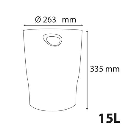 Odpadkový kôš, 15 l, PP, EXACOMPTA "Ecobin Skandi", nude 3