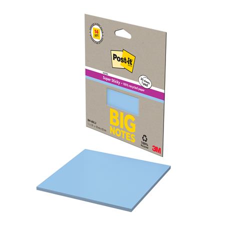 Samolepiaci bloček, 152x152 mm, 30 listov, 3M POSTIT "Super Sticky", modrý 4