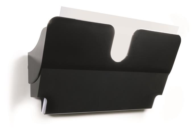 Stojan na prospekty, nástenný, horizontálny, A4, magnetický, DURABLE "FLEXIPLUS", čierny 2