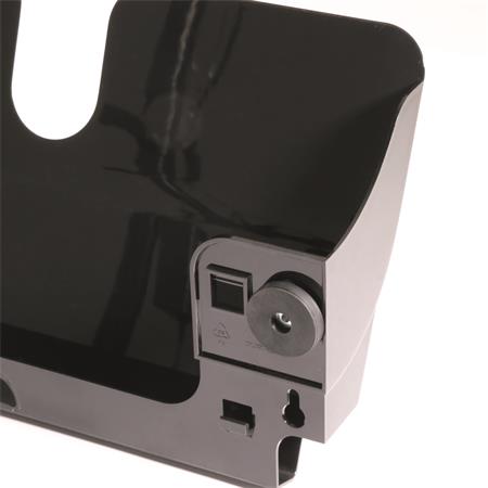 Stojan na prospekty, nástenný, horizontálny, A4, magnetický, DURABLE "FLEXIPLUS", čierny 3