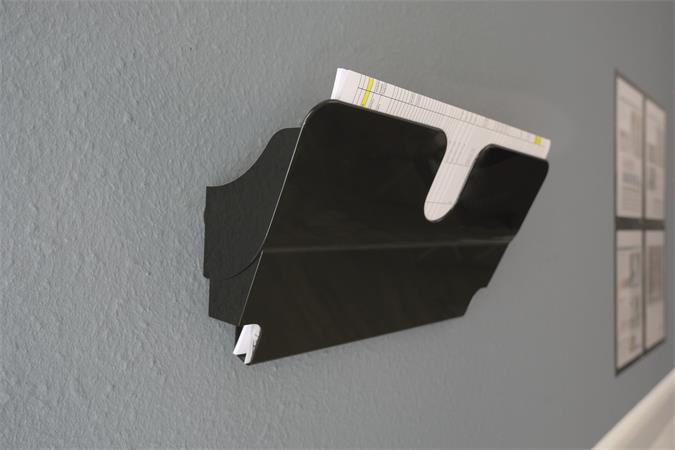 Stojan na prospekty, nástenný, horizontálny, A4, magnetický, DURABLE "FLEXIPLUS", čierny 4
