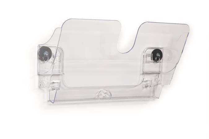 Stojan na prospekty, nástenný, horizontálny, A4, magnetický, DURABLE "FLEXIPLUS", priehľadný
