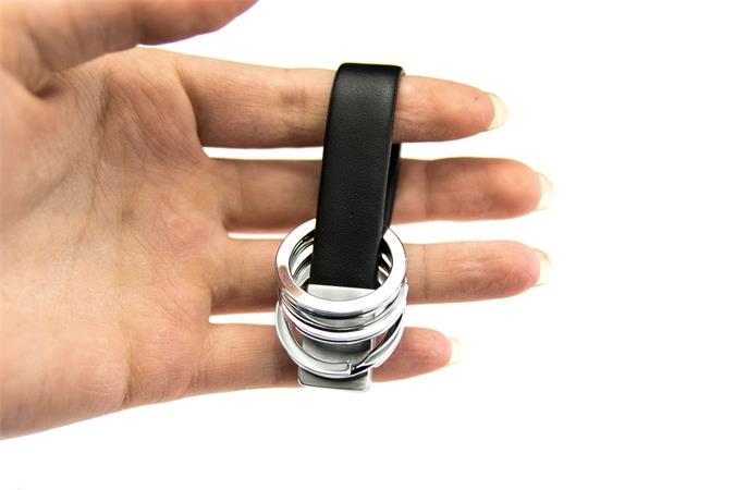Kľúčenka, kožená, so zámkom twist-lock , TROIKA "Twister" 3