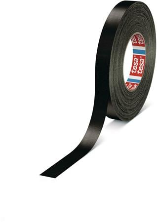 Textilná lepiaca páska, akrylátová, 38 mm x 50 m, TESA "4651", čierna